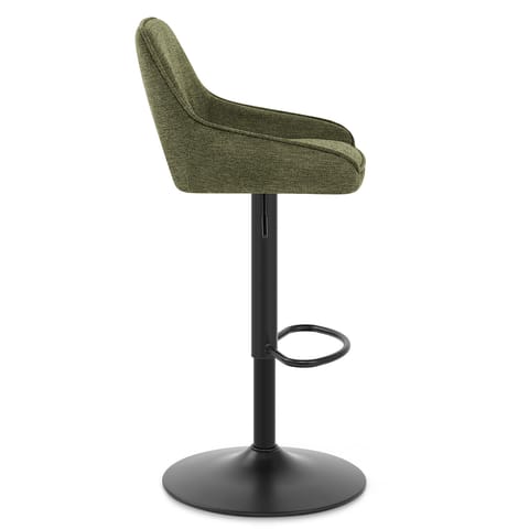 Paris Bar Stool Green Fabric