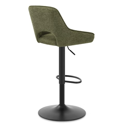 Paris Bar Stool Green Fabric