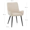 Rene Dining Chair Beige Fabric