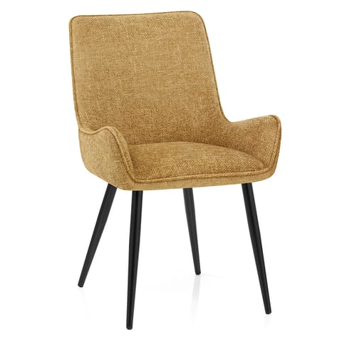 Rene Dining Chair Gold Fabric