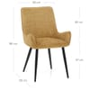 Rene Dining Chair Gold Fabric