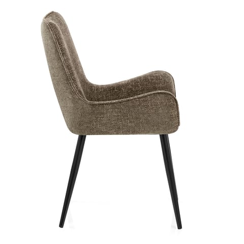 Rene Dining Chair Brown Fabric