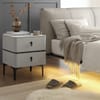 Fairmont Bedside Table Light Grey