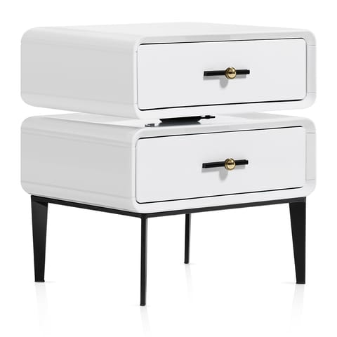 Florence Bedside Table White