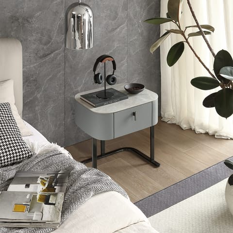 Melrose Bedside Table Grey