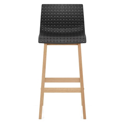 Bondi Oak & Black Bar Stool