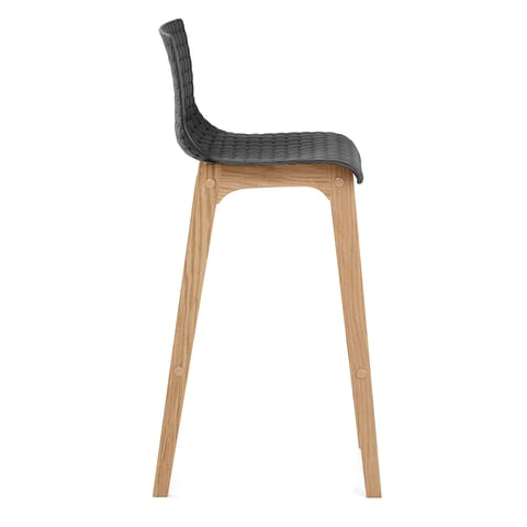 Bondi Oak & Black Bar Stool