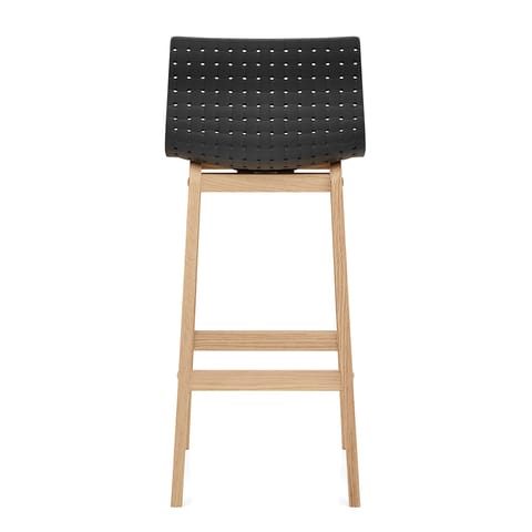 Bondi Oak & Black Bar Stool