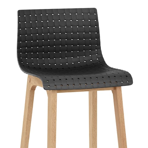 Bondi Oak & Black Bar Stool