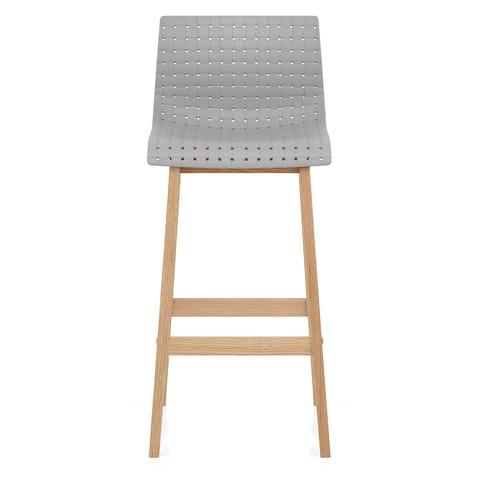 Bondi Oak & Grey Bar Stool