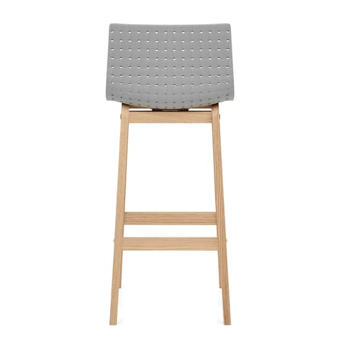 Bondi Oak & Grey Bar Stool