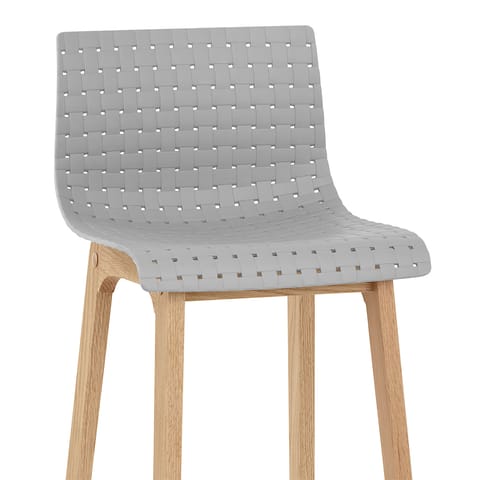 Bondi Oak & Grey Bar Stool