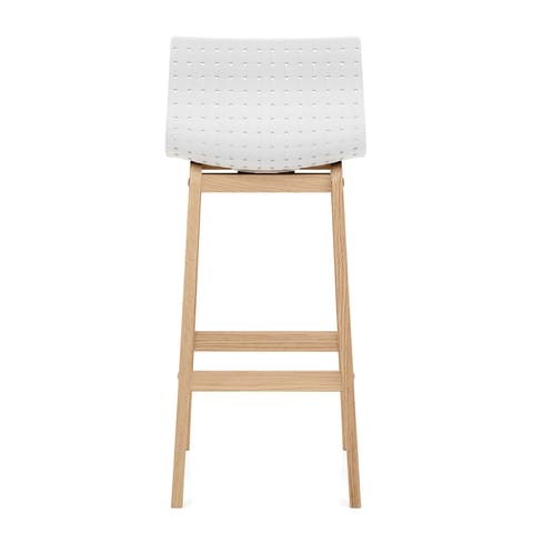 Bondi Oak & White Bar Stool