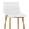 Bondi Oak & White Bar Stool