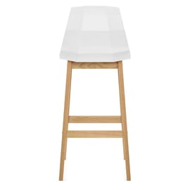 Bali Oak & White Bar Stool
