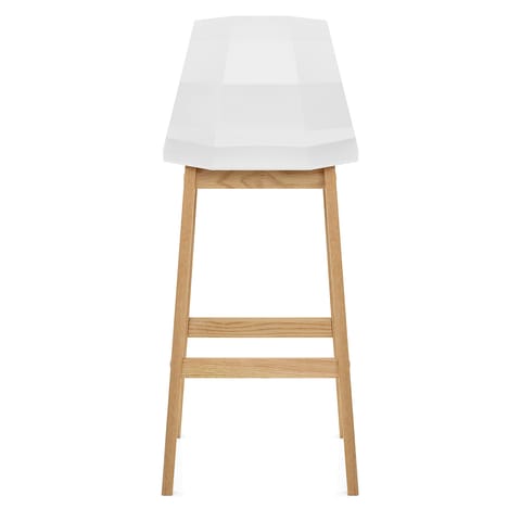 Bali Oak & White Bar Stool