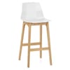 Bali Oak & White Bar Stool