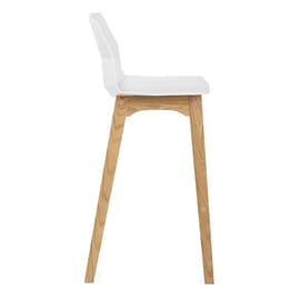 Bali Oak & White Bar Stool