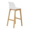 Bali Oak & White Bar Stool