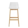 Bali Oak & White Bar Stool
