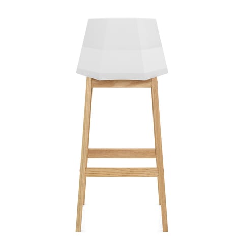 Bali Oak & White Bar Stool