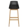 Bali Oak & Black Bar Stool
