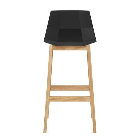 Bali Oak & Black Bar Stool