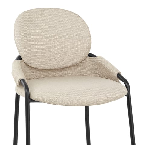 Levante Bar Stool Beige Fabric