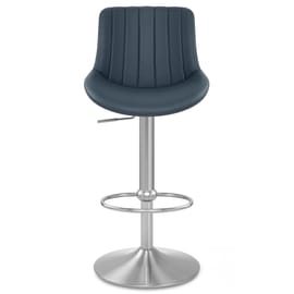 Versailles Real Leather Stool Navy Blue