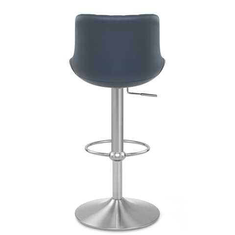 Versailles Real Leather Stool Navy Blue