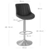 Versailles Real Leather Stool Black