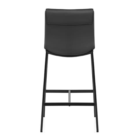 Addison Real Leather Stool Black