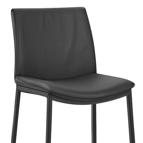 Addison Real Leather Stool Black