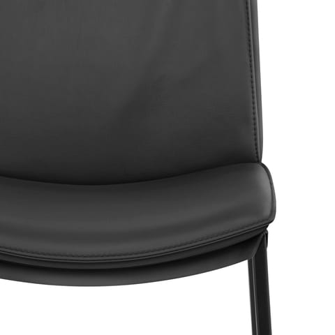 Addison Real Leather Stool Black