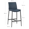 Addison Real Leather Stool Blue