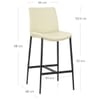 Addison Real Leather Stool Cream