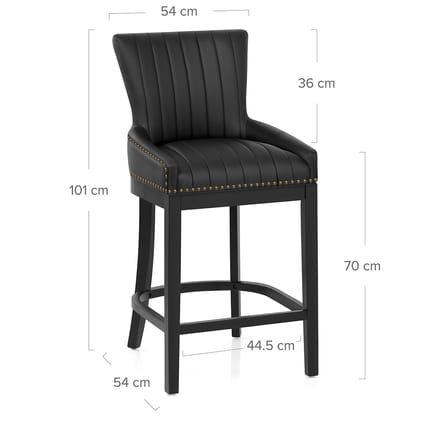 Chiltern Bar Stool Black Dimensions