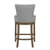 Chiltern Oak Bar Stool Grey Fabric