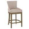 Chiltern Oak Bar Stool Tweed Fabric