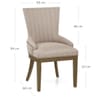 Chiltern Oak Dining Chair Tweed Fabric