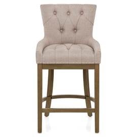 Knightsbridge Oak Stool Tweed Fabric