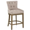 Knightsbridge Oak Stool Tweed Fabric