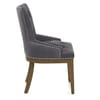 Knightsbridge Oak Chair Charcoal Fabric