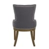Knightsbridge Oak Chair Charcoal Fabric
