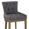 Knightsbridge Oak Stool Charcoal Fabric