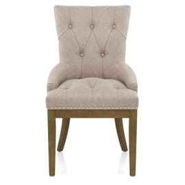 Knightsbridge Oak Chair Tweed Fabric