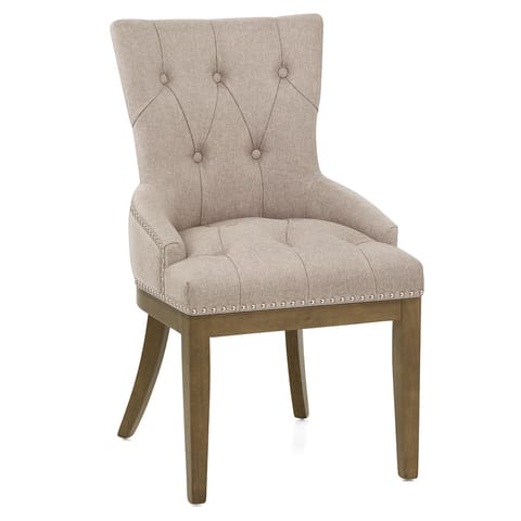 Knightsbridge Oak Chair Tweed Fabric