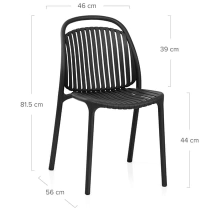 Arlo Stackable Chair Black Dimensions