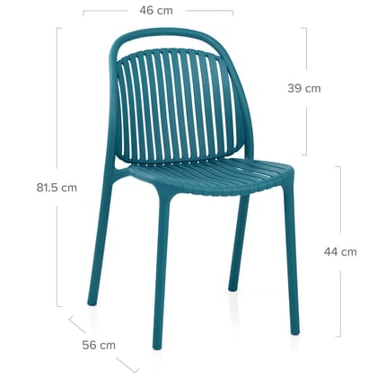 Arlo Stackable Chair Blue Dimensions