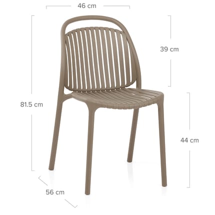 Arlo Stackable Chair Brown Dimensions